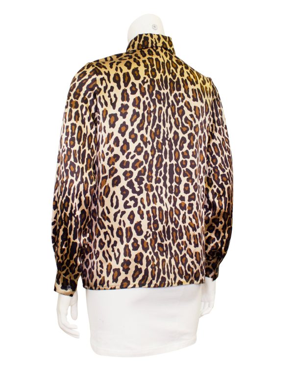 Leopard Print Silk Shirt Hot on Sale