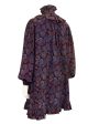 Maroon Russian Collection Silk Paisley Dress For Sale