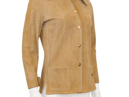 Tan Suede Lightweight Jacket Online