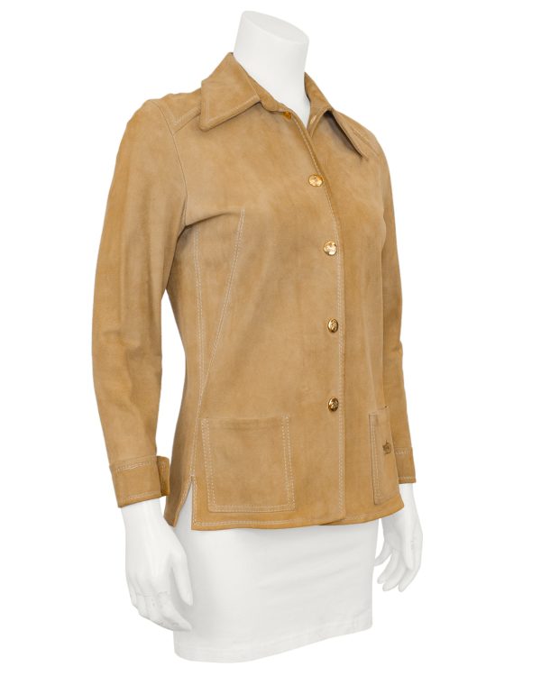 Tan Suede Lightweight Jacket Online