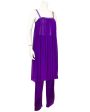 Purple Pleated and Silk Ensemble Online now