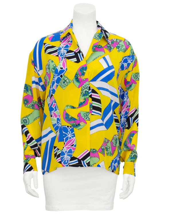 Yellow Print Blouse Online