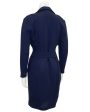 Navy Wool Double Breasted Coat Dress on Sale