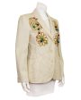 Cream Embroidered Blazer Online Hot Sale