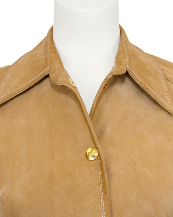 Tan Suede Lightweight Jacket Online