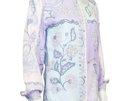 Pastel Floral Silk Shirt Hot on Sale