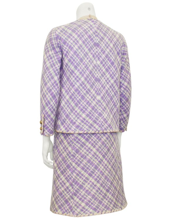 Purple Tweed Jacket and Dress Ensemble Online Sale