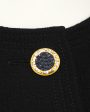 Black Collarless Jacket with Gold Buttons Online Hot Sale