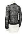 Black Crochet Open Cardigan For Sale