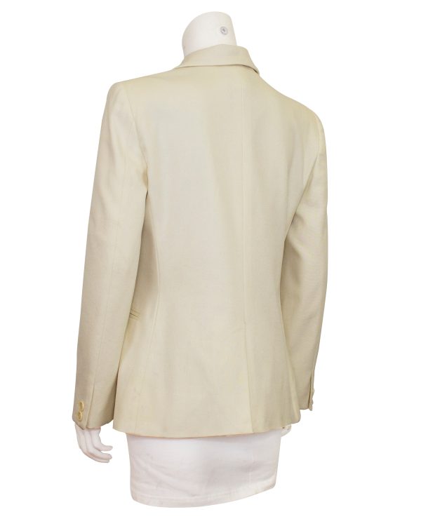 Cream Embroidered Blazer Online Hot Sale