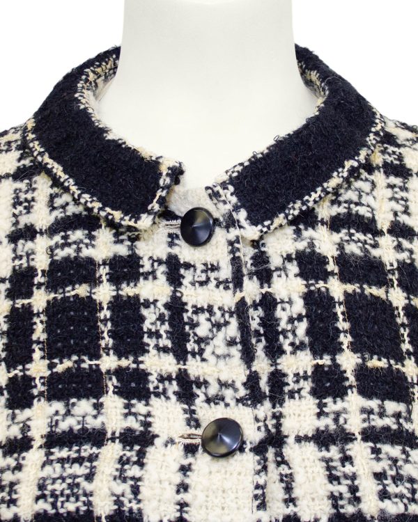 Black and Cream Tweed Jacket and Dress Ensemble Online Sale