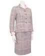 Pink and Grey Tweed Haute Couture Suit For Sale