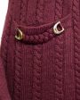 Maroon Cardigan and Skirt Ensemble Cheap