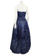 Navy Blue Strapless  Trash Bag  Gown Fashion