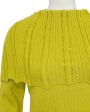 Chartreuse Wool Fold Over Sweater Online now