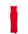 Red Silk Sheath Gown Cheap