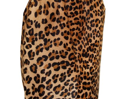 Leopard Pony Hair Pencil Skirt Online now