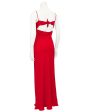 Red Silk Sheath Gown Cheap