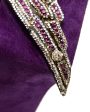 Henryks Bijoux Vienne Jewelled Eagle Purple Suede Wide Belt Fashion