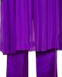 Purple Pleated and Silk Ensemble Online now