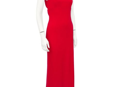 Red Silk Sheath Gown Cheap