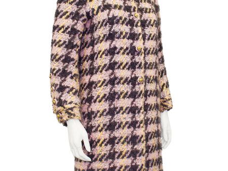 Pink and Charcoal Grey Houndstooth Haute Couture 3 pc. Ensemble Fashion