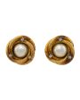 Gold, Pearl and Rhinestone Clip On Earrings For Discount