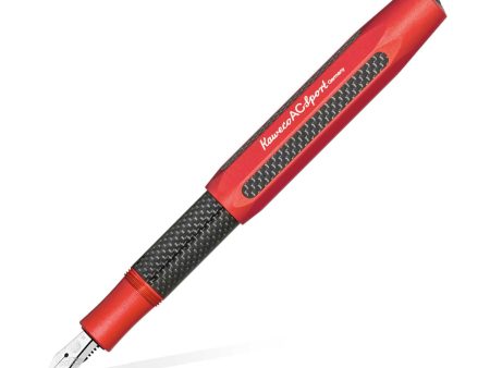 Kaweco AC Sport Fountain Pen with Optional Clip - Red Online Sale