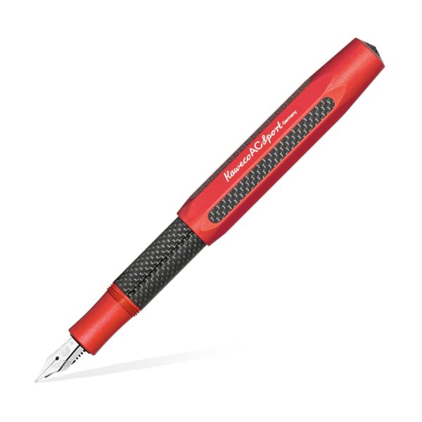 Kaweco AC Sport Fountain Pen with Optional Clip - Red Online Sale